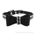 Hot Selling Fashionable Luxury Bowtie Rhinestone Dog Collar